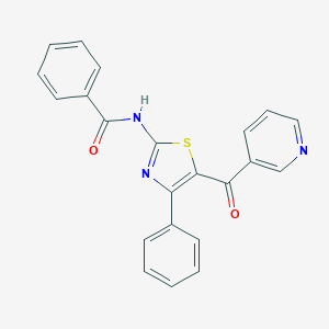 molecular formula C22H15N3O2S B494044 N-[4-phenyl-5-(3-pyridinylcarbonyl)-1,3-thiazol-2-yl]benzamide 