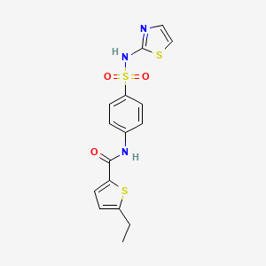 molecular formula C16H15N3O3S3 B4940444 5-ethyl-N-{4-[(1,3-thiazol-2-ylamino)sulfonyl]phenyl}-2-thiophenecarboxamide 