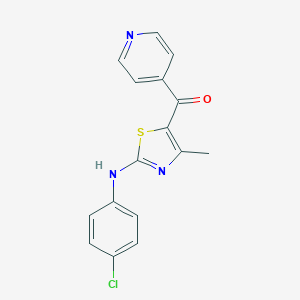 molecular formula C16H12ClN3OS B494045 [2-(4-Chloroanilino)-4-methyl-1,3-thiazol-5-yl](4-pyridinyl)methanone 