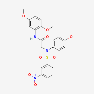 molecular formula C24H25N3O8S B4940456 N~1~-(2,5-dimethoxyphenyl)-N~2~-(4-methoxyphenyl)-N~2~-[(4-methyl-3-nitrophenyl)sulfonyl]glycinamide 