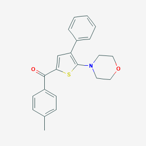 molecular formula C22H21NO2S B494046 2-Morpholino-3-phenyl-5-(4-methylbenzoyl)thiophene 