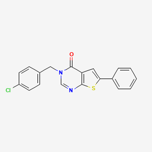molecular formula C19H13ClN2OS B4940484 3-(4-chlorobenzyl)-6-phenylthieno[2,3-d]pyrimidin-4(3H)-one 