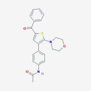 molecular formula C23H22N2O3S B494049 N-{4-[5-benzoyl-2-(4-morpholinyl)-3-thienyl]phenyl}acetamide 