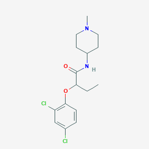 molecular formula C16H22Cl2N2O2 B4940491 2-(2,4-dichlorophenoxy)-N-(1-methyl-4-piperidinyl)butanamide 