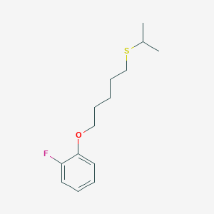 molecular formula C14H21FOS B4940498 1-fluoro-2-{[5-(isopropylthio)pentyl]oxy}benzene 