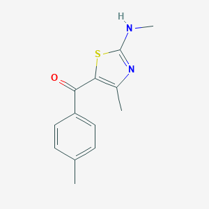 molecular formula C13H14N2OS B494052 [4-Methyl-2-(methylamino)-1,3-thiazol-5-yl](4-methylphenyl)methanone 