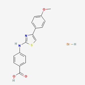 molecular formula C17H15BrN2O3S B4940523 4-{[4-(4-methoxyphenyl)-1,3-thiazol-2-yl]amino}benzoic acid hydrobromide 