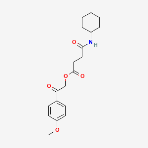 molecular formula C19H25NO5 B4940527 2-(4-methoxyphenyl)-2-oxoethyl 4-(cyclohexylamino)-4-oxobutanoate 