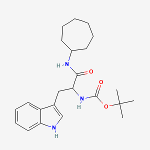 molecular formula C23H33N3O3 B4940556 N-(tert-butoxycarbonyl)-N-cycloheptyltryptophanamide 