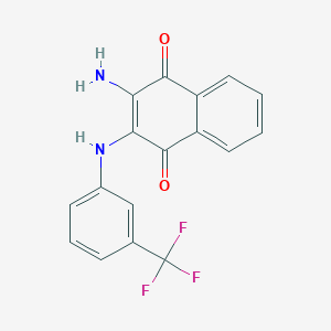 molecular formula C17H11F3N2O2 B4940564 2-amino-3-{[3-(trifluoromethyl)phenyl]amino}naphthoquinone 