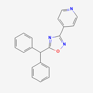 4-[5-(diphenylmethyl)-1,2,4-oxadiazol-3-yl]pyridine