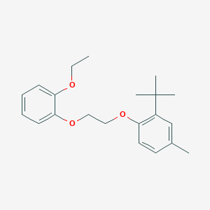 molecular formula C21H28O3 B4940592 2-tert-butyl-1-[2-(2-ethoxyphenoxy)ethoxy]-4-methylbenzene 