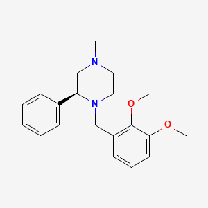 molecular formula C20H26N2O2 B4940600 (2S)-1-(2,3-dimethoxybenzyl)-4-methyl-2-phenylpiperazine trifluoroacetate 