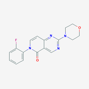 molecular formula C17H15FN4O2 B4940602 6-(2-fluorophenyl)-2-(4-morpholinyl)pyrido[4,3-d]pyrimidin-5(6H)-one 
