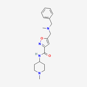 molecular formula C19H26N4O2 B4940609 5-{[benzyl(methyl)amino]methyl}-N-(1-methyl-4-piperidinyl)-3-isoxazolecarboxamide 