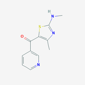 molecular formula C11H11N3OS B494061 [4-Methyl-2-(methylamino)-1,3-thiazol-5-yl](3-pyridinyl)methanone 