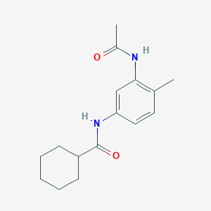 molecular formula C16H22N2O2 B4940613 N-[3-(acetylamino)-4-methylphenyl]cyclohexanecarboxamide 