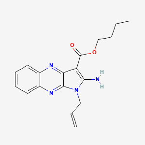 molecular formula C18H20N4O2 B4940623 butyl 1-allyl-2-amino-1H-pyrrolo[2,3-b]quinoxaline-3-carboxylate 