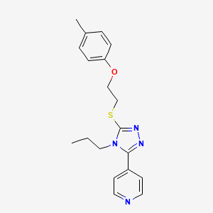 4-(5-{[2-(4-methylphenoxy)ethyl]thio}-4-propyl-4H-1,2,4-triazol-3-yl)pyridine