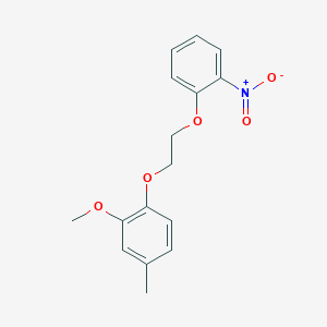 molecular formula C16H17NO5 B4940644 2-methoxy-4-methyl-1-[2-(2-nitrophenoxy)ethoxy]benzene 