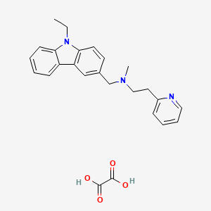 molecular formula C25H27N3O4 B4940649 N-[(9-ethyl-9H-carbazol-3-yl)methyl]-N-methyl-2-(2-pyridinyl)ethanamine oxalate 