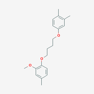 molecular formula C20H26O3 B4940661 1-[4-(3,4-dimethylphenoxy)butoxy]-2-methoxy-4-methylbenzene 