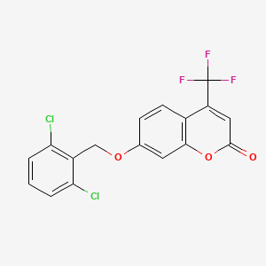 molecular formula C17H9Cl2F3O3 B4940673 7-[(2,6-dichlorobenzyl)oxy]-4-(trifluoromethyl)-2H-chromen-2-one 