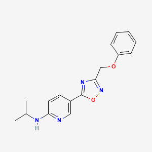 molecular formula C17H18N4O2 B4940677 N-isopropyl-5-[3-(phenoxymethyl)-1,2,4-oxadiazol-5-yl]-2-pyridinamine 
