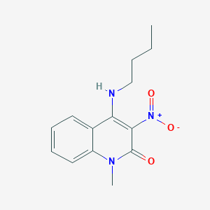 molecular formula C14H17N3O3 B4940688 4-(butylamino)-1-methyl-3-nitro-2(1H)-quinolinone 