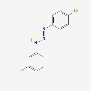 molecular formula C14H14BrN3 B4940690 1-(4-bromophenyl)-3-(3,4-dimethylphenyl)-1-triazene 