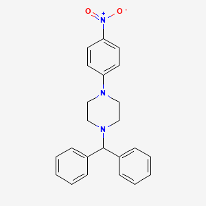 molecular formula C23H23N3O2 B4940697 1-(diphenylmethyl)-4-(4-nitrophenyl)piperazine 