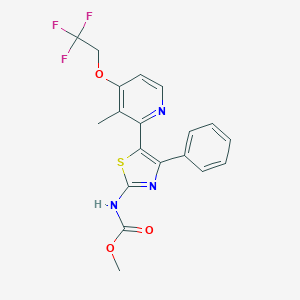 Methyl 5-[3-methyl-4-(2,2,2-trifluoroethoxy)-2-pyridinyl]-4-phenyl-1,3-thiazol-2-ylcarbamate