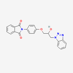 molecular formula C23H18N4O4 B4940721 2-{4-[3-(1H-1,2,3-benzotriazol-1-yl)-2-hydroxypropoxy]phenyl}-1H-isoindole-1,3(2H)-dione 