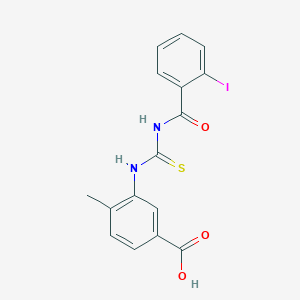 molecular formula C16H13IN2O3S B4940733 3-({[(2-iodobenzoyl)amino]carbonothioyl}amino)-4-methylbenzoic acid 