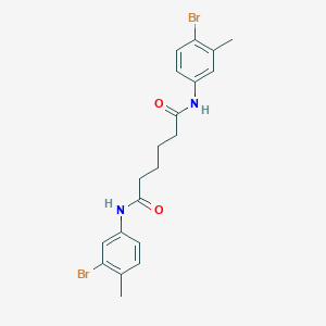 molecular formula C20H22Br2N2O2 B4940735 N-(3-bromo-4-methylphenyl)-N'-(4-bromo-3-methylphenyl)hexanediamide 