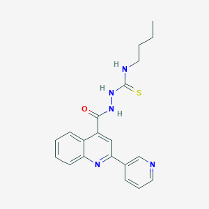 molecular formula C20H21N5OS B4940742 N-butyl-2-{[2-(3-pyridinyl)-4-quinolinyl]carbonyl}hydrazinecarbothioamide 