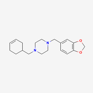 1-(1,3-benzodioxol-5-ylmethyl)-4-(3-cyclohexen-1-ylmethyl)piperazine
