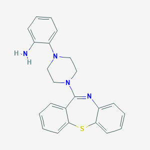 molecular formula C23H22N4S B494075 2-(4-Dibenzo[b,f][1,4]thiazepin-11-yl-1-piperazinyl)phenylamine 