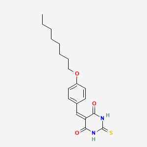 molecular formula C19H24N2O3S B4940763 5-[4-(octyloxy)benzylidene]-2-thioxodihydro-4,6(1H,5H)-pyrimidinedione 