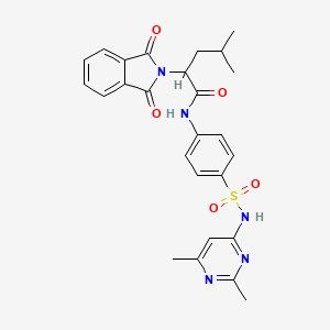 molecular formula C26H27N5O5S B4940776 N-(4-{[(2,6-dimethyl-4-pyrimidinyl)amino]sulfonyl}phenyl)-2-(1,3-dioxo-1,3-dihydro-2H-isoindol-2-yl)-4-methylpentanamide 