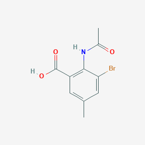 molecular formula C10H10BrNO3 B4940782 2-(acetylamino)-3-bromo-5-methylbenzoic acid CAS No. 13091-44-6
