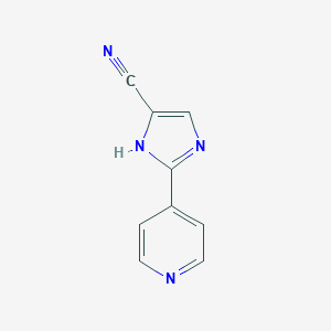 molecular formula C9H6N4 B494081 2-Pyridin-4-YL-1H-imidazole-4-carbonitrile CAS No. 34626-11-4