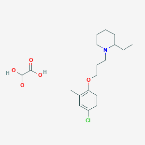 molecular formula C19H28ClNO5 B4940831 1-[3-(4-chloro-2-methylphenoxy)propyl]-2-ethylpiperidine oxalate 