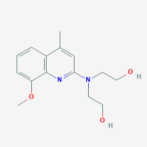molecular formula C15H20N2O3 B4940850 2,2'-[(8-methoxy-4-methyl-2-quinolinyl)imino]diethanol 