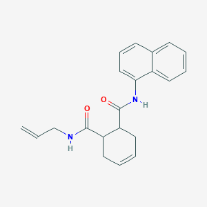 molecular formula C21H22N2O2 B4940856 N-allyl-N'-1-naphthyl-4-cyclohexene-1,2-dicarboxamide 