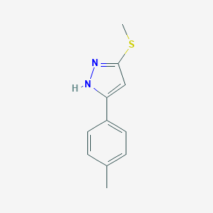 molecular formula C11H12N2S B494088 5-(4-Methylphenyl)-3-(methylthio)-1H-pyrazole CAS No. 1027329-17-4