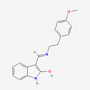 molecular formula C18H18N2O2 B4940885 3-({[2-(4-methoxyphenyl)ethyl]amino}methylene)-1,3-dihydro-2H-indol-2-one 