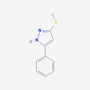 molecular formula C10H10N2S B494089 3-methylsulfanyl-5-phenyl-1H-pyrazole CAS No. 55752-63-1