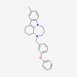 molecular formula C29H30N2O B4940900 11-methyl-4-(3-phenoxybenzyl)-1,2,3,3a,4,5,6,7-octahydro[1,4]diazepino[3,2,1-jk]carbazole 