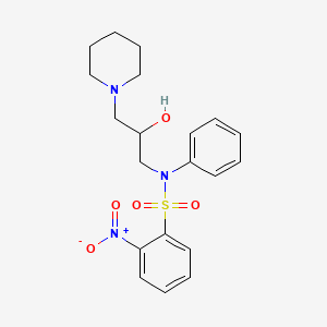 molecular formula C20H25N3O5S B4940910 N-[2-hydroxy-3-(1-piperidinyl)propyl]-2-nitro-N-phenylbenzenesulfonamide 